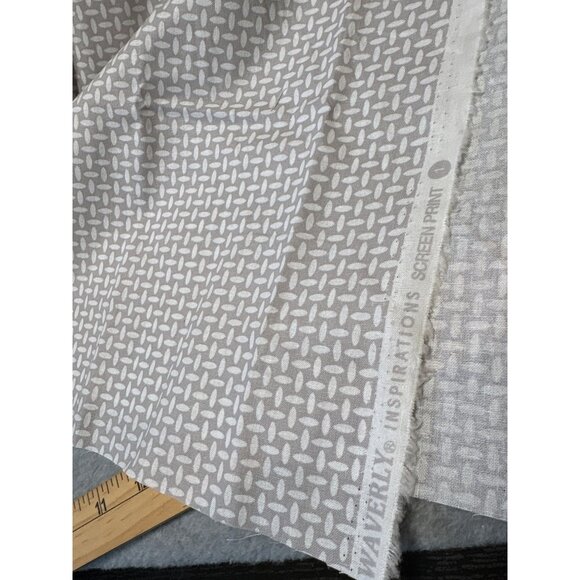 Waverly Inspirations Gray & White Patterned Cotton Fabric 27" x 44" Sewing Craft - Picture 5 of 7